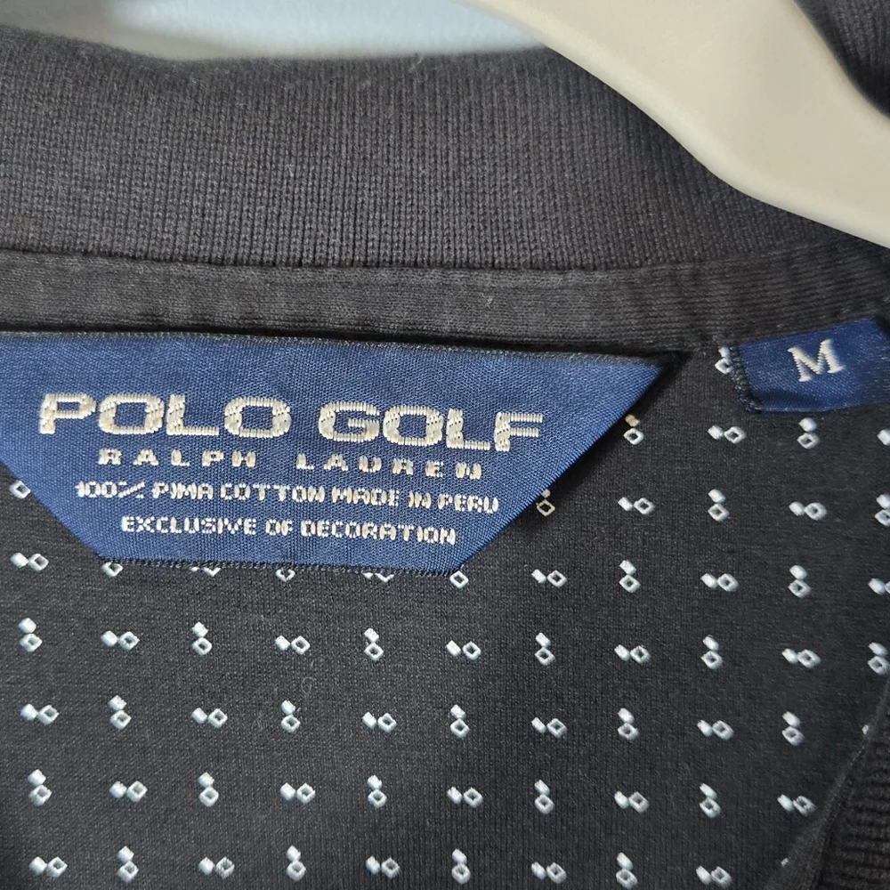 Ralph Lauren‎ Polo Golf Black 100% Pima Cotton Shirt Size Medium